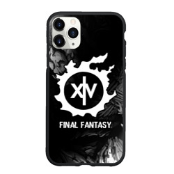 Чехол для iPhone 11 Pro Max матовый Final Fantasy glitch на темном фоне