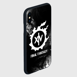 Чехол для iPhone XS Max матовый Final Fantasy glitch на темном фоне - фото 2