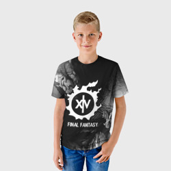 Детская футболка 3D Final Fantasy glitch на темном фоне - фото 2