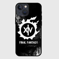 Чехол для iPhone 13 mini Final Fantasy glitch на темном фоне