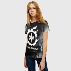 Женская футболка 3D Final Fantasy glitch на темном фоне - фото 2