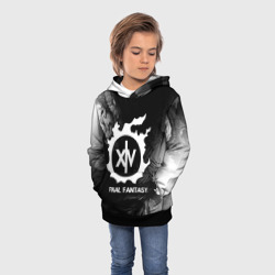 Детская толстовка 3D Final Fantasy glitch на темном фоне - фото 2