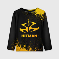 Детский лонгслив 3D Hitman - gold gradient