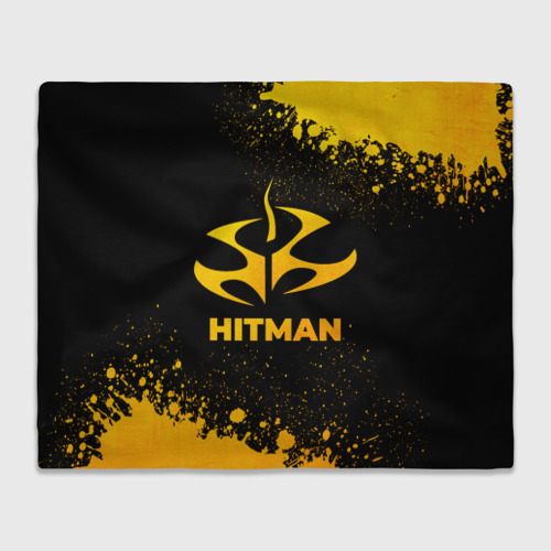 Плед 3D Hitman - gold gradient, цвет 3D (велсофт)