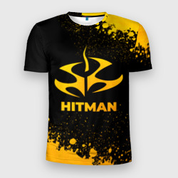 Мужская футболка 3D Slim Hitman - gold gradient