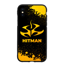 Чехол для iPhone XS Max матовый Hitman - gold gradient