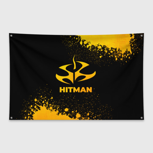 Флаг-баннер Hitman - gold gradient