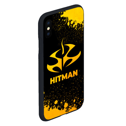 Чехол для iPhone XS Max матовый Hitman - gold gradient - фото 3