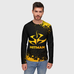 Мужской лонгслив 3D Hitman - gold gradient - фото 2