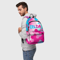 Рюкзак 3D Zelda neon gradient style: символ сверху - фото 2