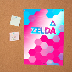 Постер Zelda neon gradient style: символ сверху - фото 2