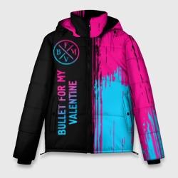 Мужская зимняя куртка 3D Bullet For My Valentine - neon gradient: по-вертикали