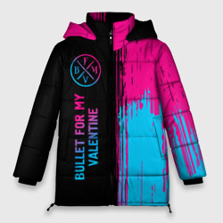 Женская зимняя куртка Oversize Bullet For My Valentine - neon gradient: по-вертикали