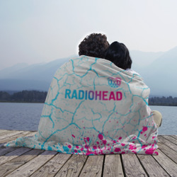 Плед 3D Radiohead neon gradient style: символ сверху - фото 2