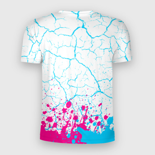 Мужская футболка 3D Slim Radiohead neon gradient style: символ сверху, цвет 3D печать - фото 2