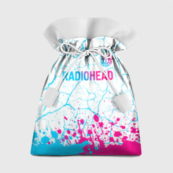Подарочный 3D мешок Radiohead neon gradient style: символ сверху