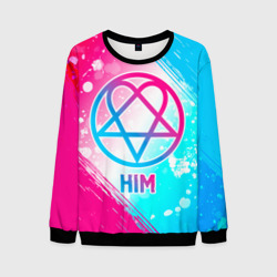 Мужской свитшот 3D HIM neon gradient style