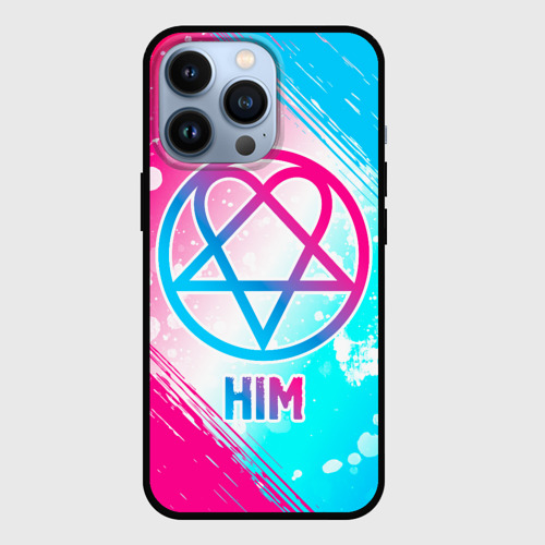 Чехол для iPhone 13 Pro HIM neon gradient style