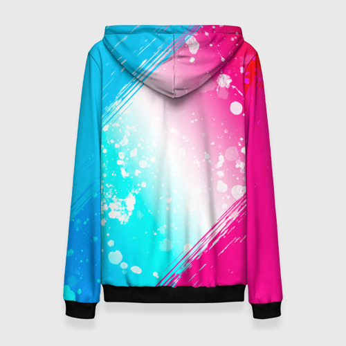 Женская толстовка 3D HIM neon gradient style, цвет 3D печать - фото 2