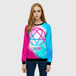 Женский свитшот 3D HIM neon gradient style - фото 2