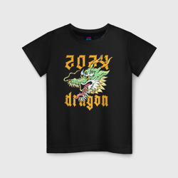 Светящаяся детская футболка 2024 green dragon