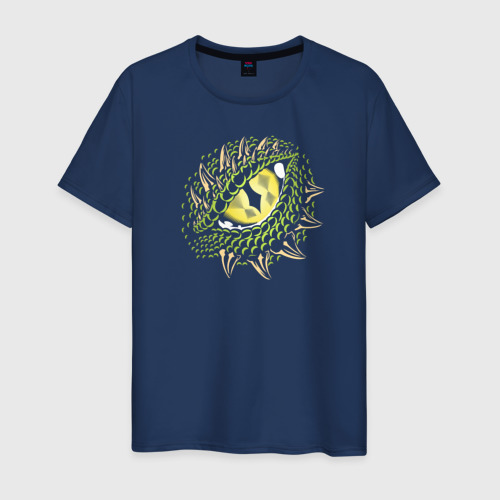 Светящаяся мужская футболка с принтом Dragon's eye, вид спереди №1