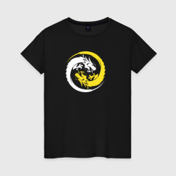 Светящаяся женская футболка Yin yang dragons