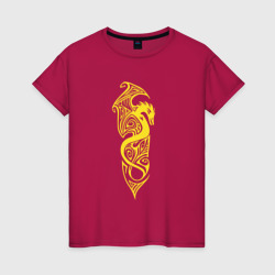 Tribal dragon – Светящаяся женская футболка с принтом купить со скидкой в -20%