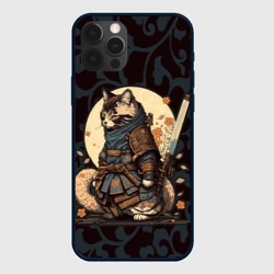 Чехол для iPhone 12 Pro Кот якудза - японский воин