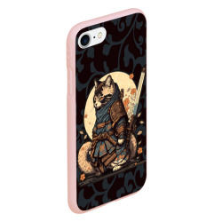 Чехол для iPhone 7/8 матовый Кот якудза - японский воин - фото 2