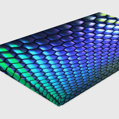 Холст прямоугольный Цветные соты - объемная абстракция, цвет 3D печать - фото 4