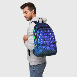 Рюкзак 3D Цветные соты - объемная абстракция - фото 2