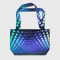 Пляжная сумка 3D Цветные соты - объемная абстракция