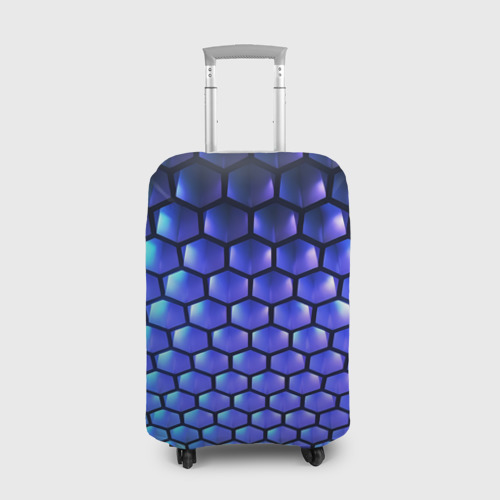 Чехол для чемодана 3D Цветные соты - объемная абстракция, цвет 3D печать