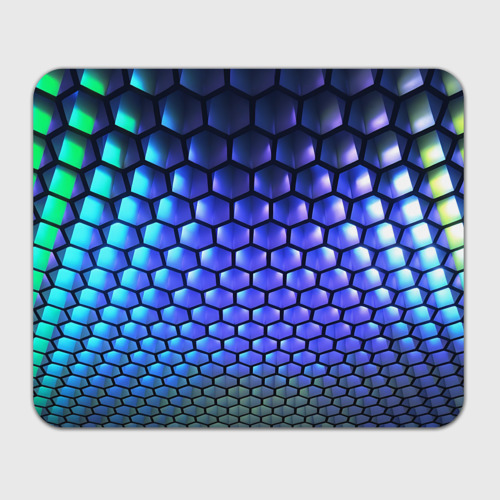 Прямоугольный коврик для мышки Цветные соты - объемная абстракция