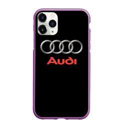 Чехол для iPhone 11 Pro Max матовый Audi sport на чёрном