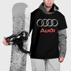 Накидка на куртку 3D Audi sport на чёрном