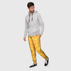 Мужские брюки 3D Фастфуд - жёлтый - фото 2