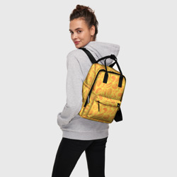 Женский рюкзак 3D Фастфуд - жёлтый - фото 2
