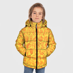 Зимняя куртка для мальчиков 3D Фастфуд - жёлтый - фото 2