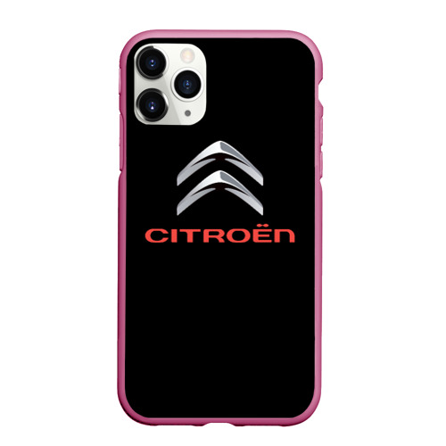 Чехол для iPhone 11 Pro Max матовый Citroen auto sports, цвет малиновый