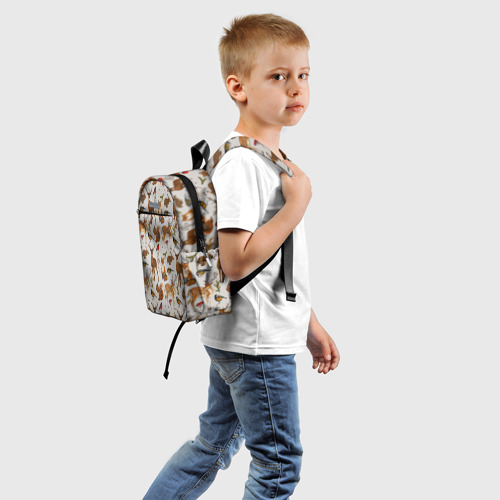 Детский рюкзак 3D с принтом Лесные животные, вид сзади #1