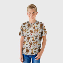 Детская футболка 3D Лесные животные - фото 2