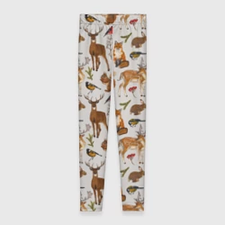 Леггинсы 3D Лесные животные
