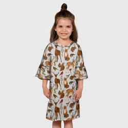Детское платье 3D Лесные животные - фото 2