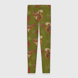 Леггинсы 3D Белка и ягоды