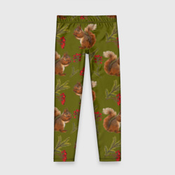 Детские леггинсы 3D Белка и ягоды