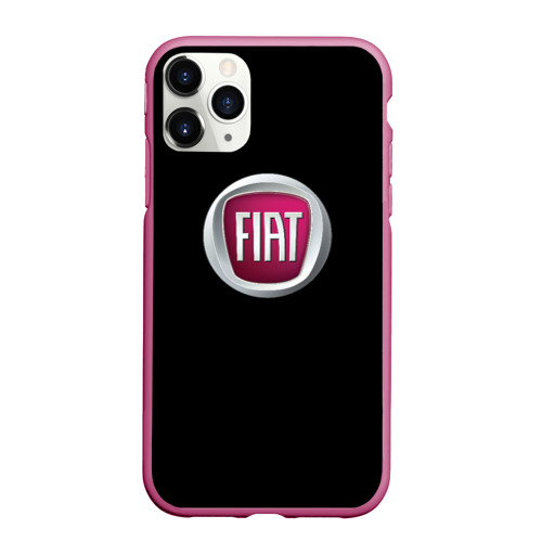 Чехол для iPhone 11 Pro Max матовый Fiat sport pro, цвет малиновый