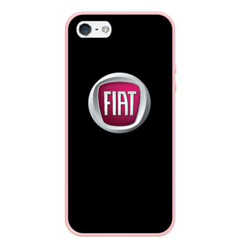 Чехол для iPhone 5/5S матовый Fiat sport pro, цвет светло-розовый