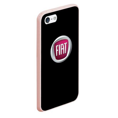 Чехол для iPhone 5/5S матовый Fiat sport pro, цвет светло-розовый - фото 3